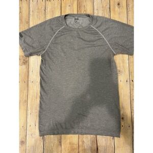 RHONE GYM WORKOUT ATHLETIC JERSEY TEE T SHIRT GRAY Mens M EUC